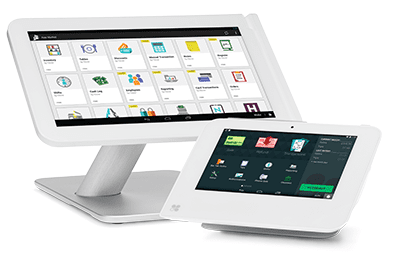 White Point of Sale stand and Tablet
